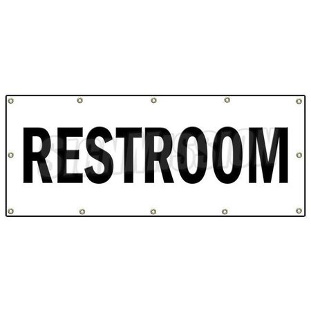 SIGNMISSION RESTROOM BANNER SIGN john stall water closet ladies room bathroom B-120 Restroom